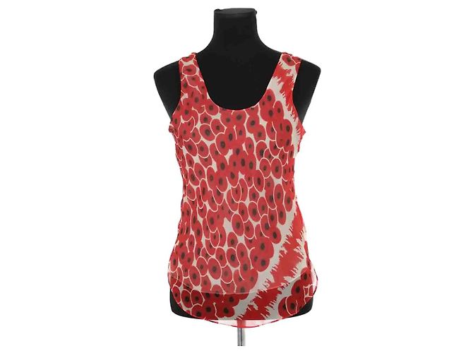 Hermès Top vermelho sem mangas
