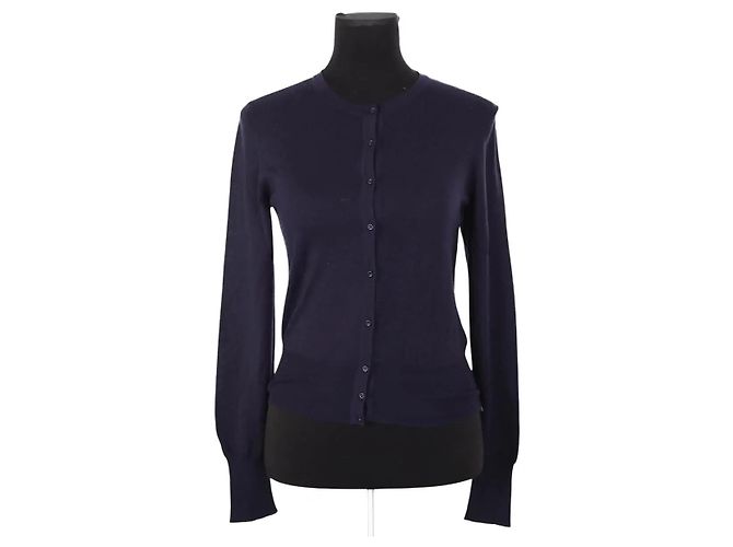 Alaïa Marineblauer Wollcardigan