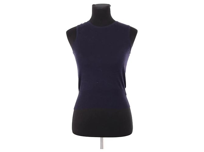 Alaïa Top senza maniche blu navy