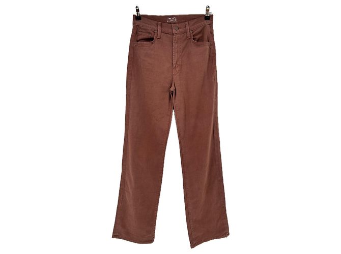 Jeans Mother marrones de algodón talla 25 Castaño