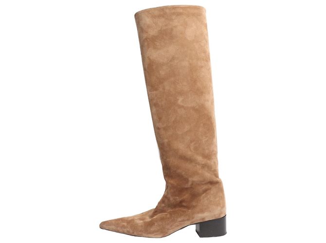 Khaite Brown suede knee-high boots - size EU 39