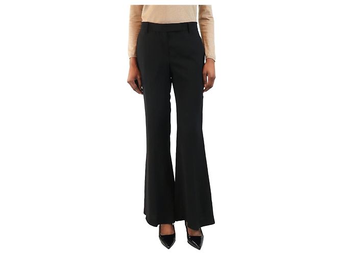 Brunello Cucinelli Schwarze Schlaghosen - Größe UK 6