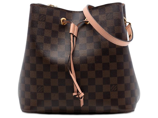 Néonoé Louis Vuitton Bolsa NeoNoe MM Damier Ebene Marrom