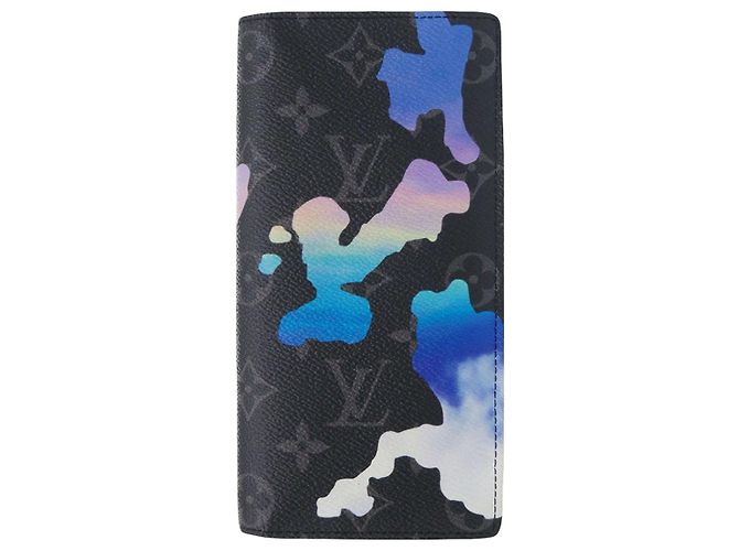 Louis Vuitton Black Monogram Eclipse Sunrise Brazza Wallet