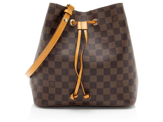 Néonoé Bolsa de Ombro Neonoe MM Damier Ebene da Louis Vuitton Marrom