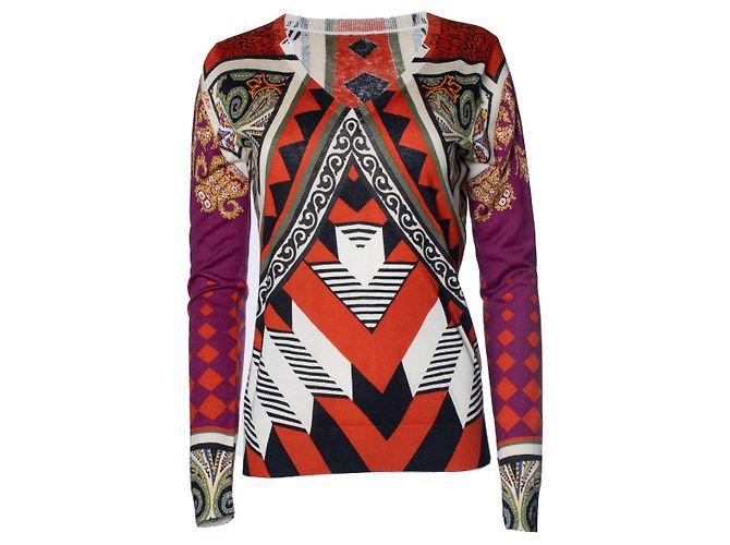 Etro, Mehrfarbiger Kaschmirpullover Mehrfarben 