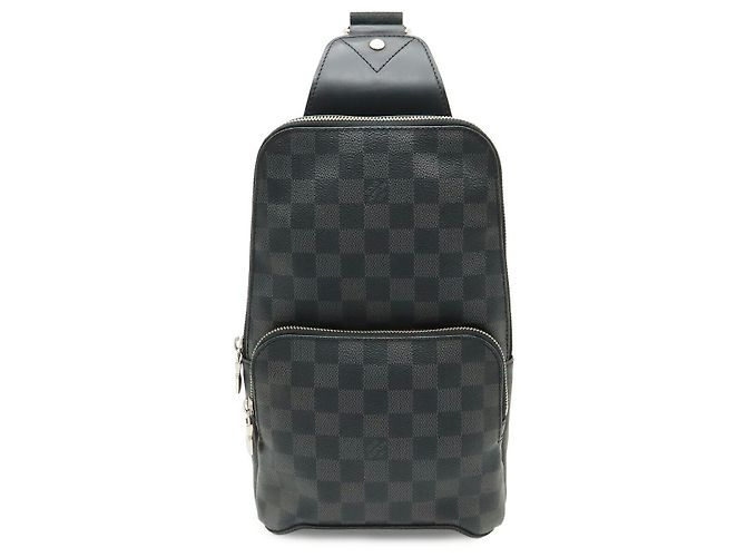 Borsa a tracolla Avenue Damier Graphite Louis Vuitton Nero