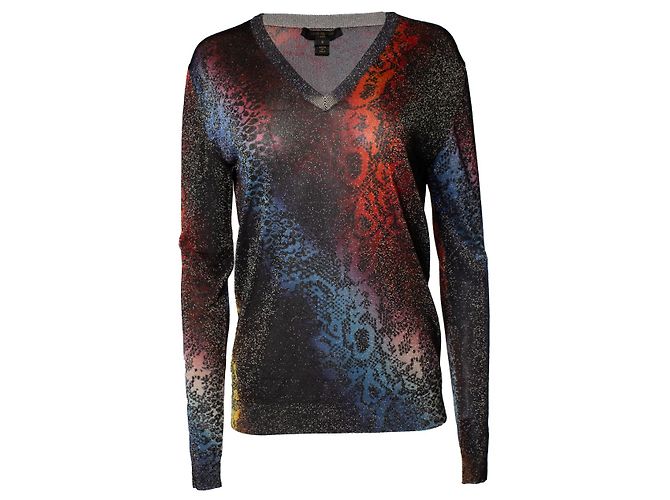Louis Vuitton, lurex sweater with python print Multiple colors