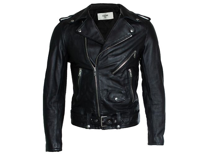 Céline Klassische Bikerjacke Christian Barclay von Celine Schwarz
