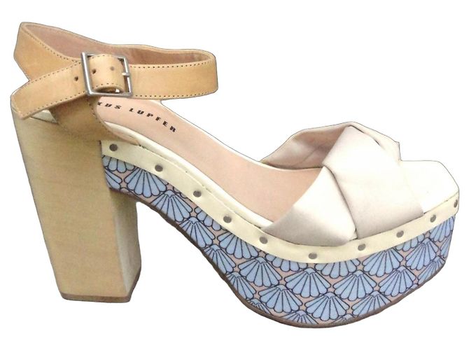 Markus Lupfer Sandals Blue Beige