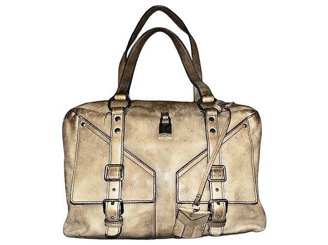 Borsa Yves Saint Laurent Muse Two Pelle Beige 