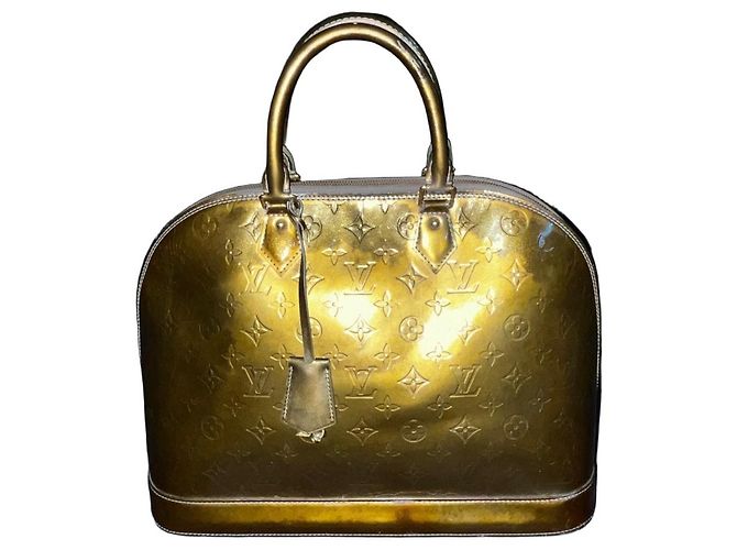 Sac à main Louis Vuitton Alma Monogram Vernis Doré
