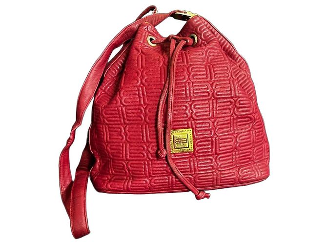 Beuteltasche Balenciaga Rotes gestepptes Leder