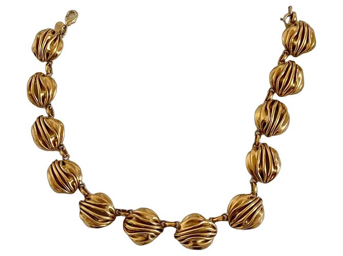 Autre Marque Halskette Serge Breton Crumpled Mechanical Collection Gold Golden