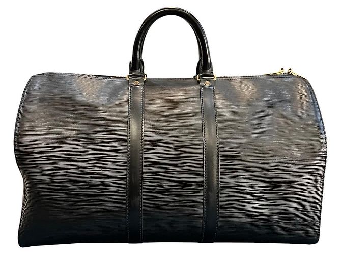 Bolsa de viagem Keepall 45 em couro Epi preto Louis Vuitton 1997