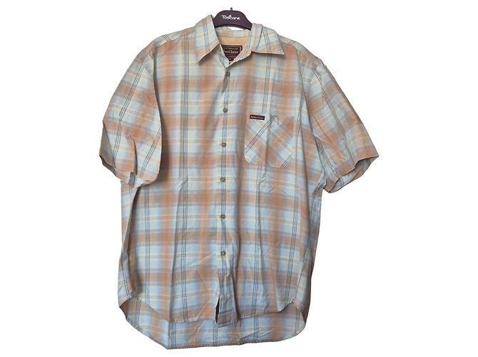Autre Marque Marlboro Classics Camicia a Quadri Uomo Blu e Beige Marrone chiaro Blu chiaro