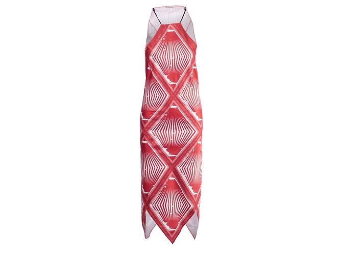 Vestido Túnica de Seda Miu Miu Roja