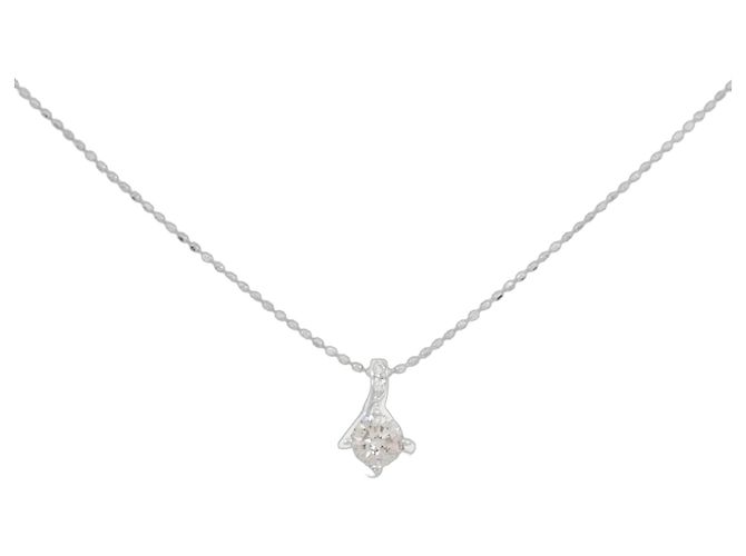 Autre Marque Collar de diamantes en oro blanco Au750 Plata