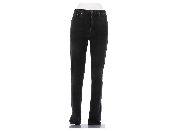 Saint Laurent Jeans aus schwarzer Baumwolle 