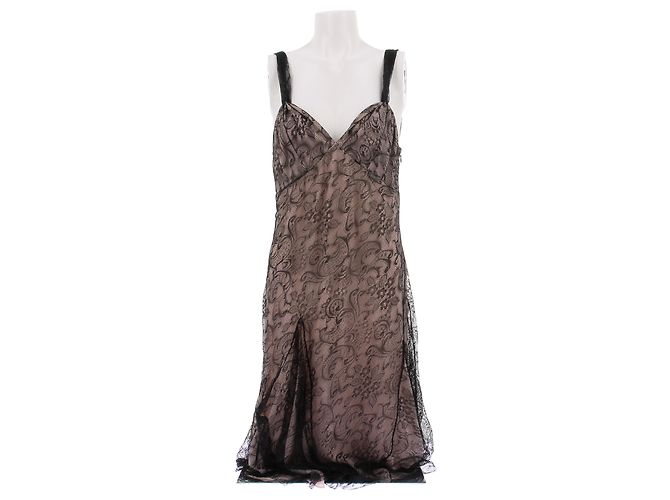 John Galliano Langes Spitzenkleid