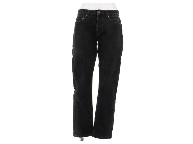 Vaqueros Saint Laurent negros de algodón 
