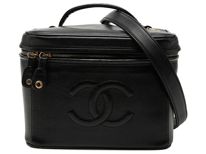 Bolsa Vanity Caviar Preta CC da Chanel Preto