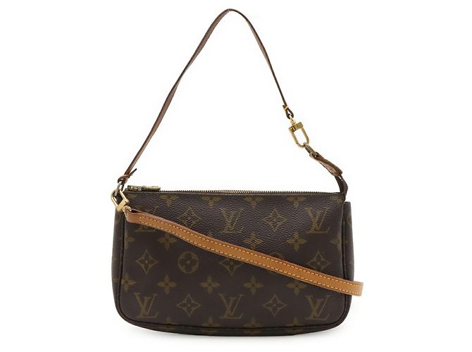Louis Vuitton Monogram Pochette Accessoires Handbag Brown
