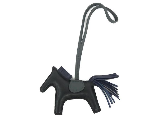 Market Charm per borsa accessorio Rodeo PM di Hermès Nero Blu Verde chiaro