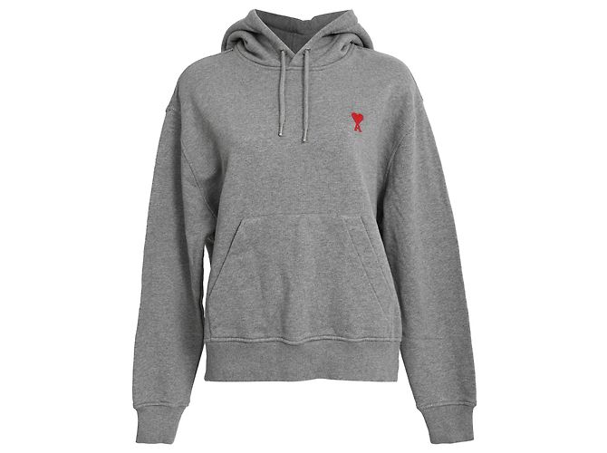 Sudadera Ami Paris Ami De Coeur en Algodón Gris