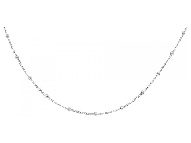 Autre Marque Collar de Oro Blanco 750 Plata