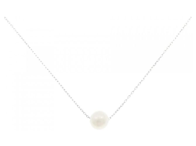 Autre Marque Collar de perlas de agua dulce en oro blanco K10