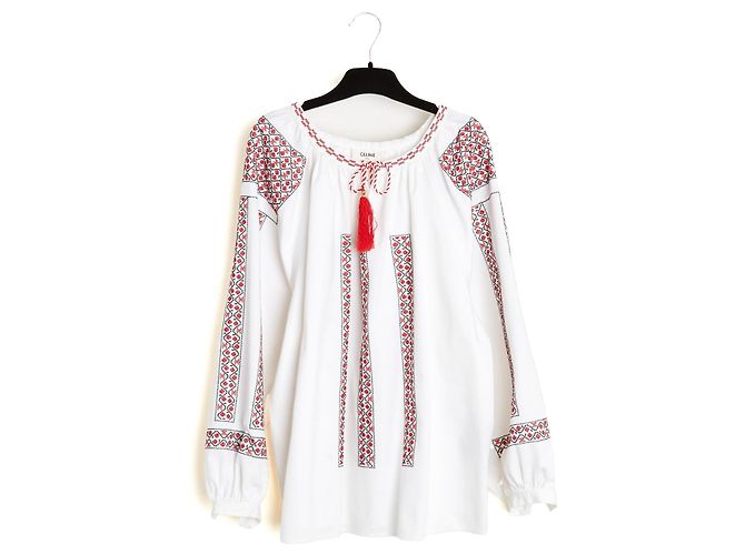 Céline Top Romy Blanco Bordado