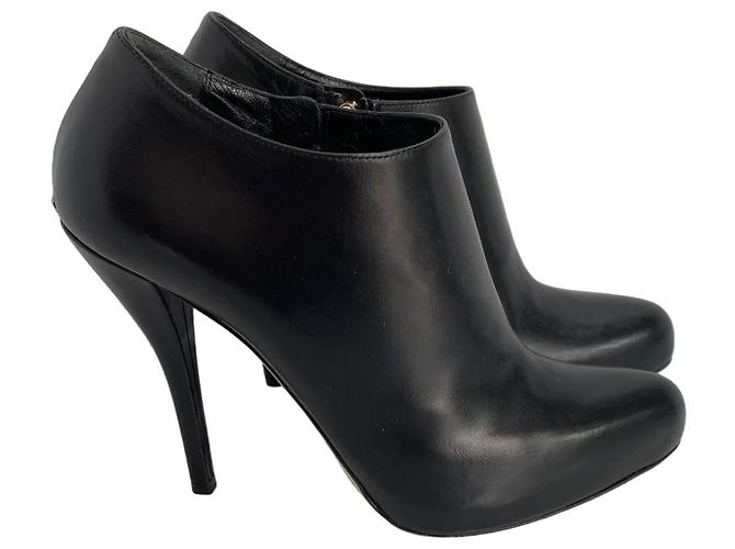 Christian Dior Leder High Heels Schwarz