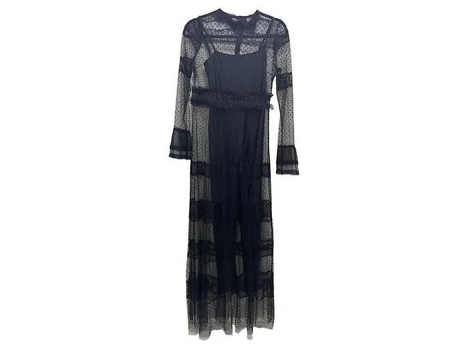 Balenciaga Set Tuta Nera e Vestito Trasparente Nero