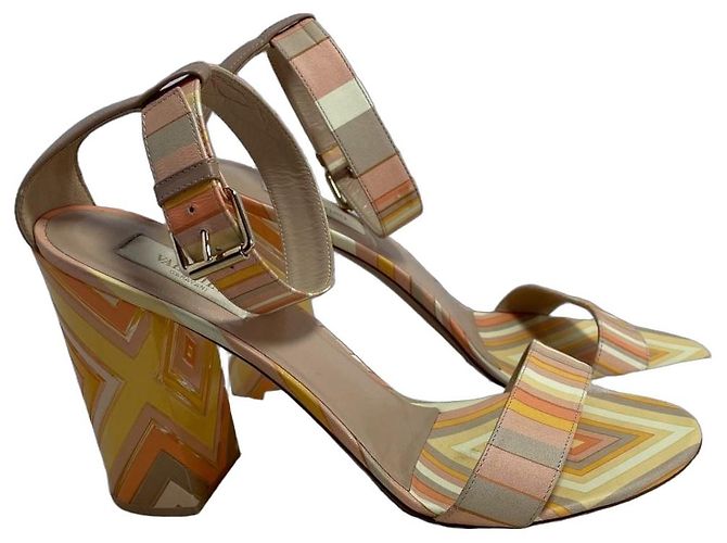 Sandali in pelle Valentino Garavani arcobaleno Multicolore