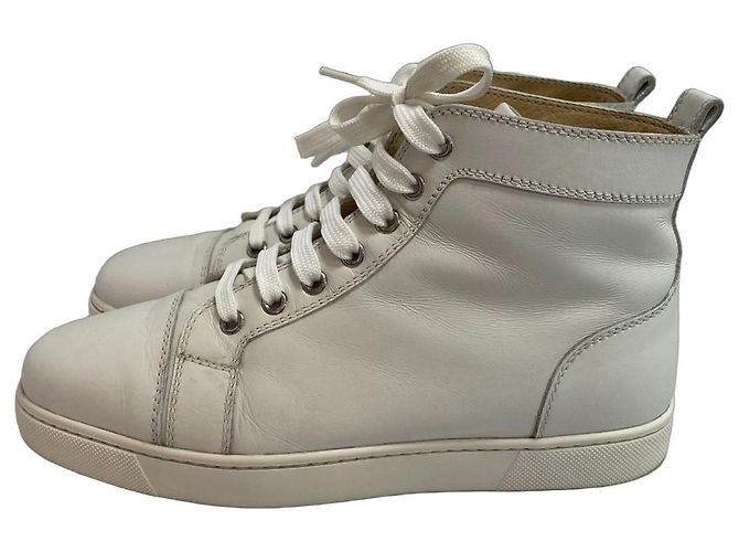 Christian Louboutin Leder Sneaker Weiß