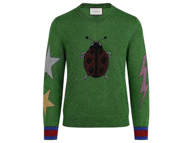 Gucci Pull en Lurex Alessandro Michele Multicolore Vert