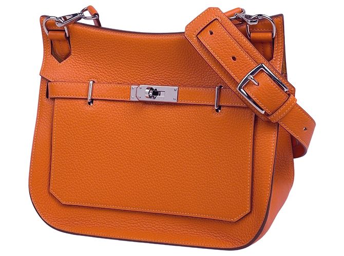 Bolsa de Ombro Jypsiere 28 da Hermès Laranja Mostarda