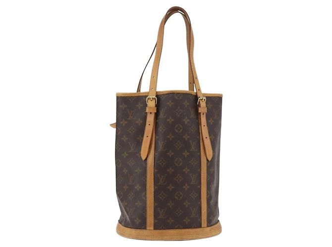 LOUIS VUITTON Bolsa de Ombro Monogram Bucket GM M42236 LV Auth EC995