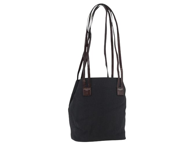 Céline Bolsa Tote de Lona Preta Auth bs34859 Preto