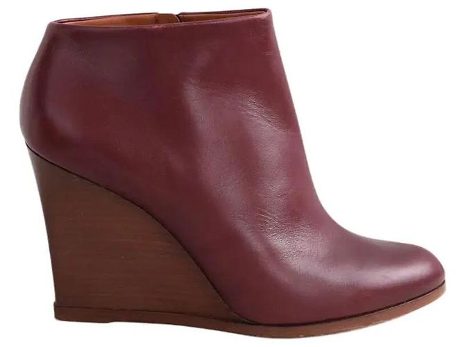 Céline Bordeaux boots Dark red