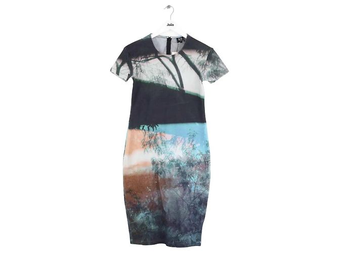 Alexander Mcqueen Vestido azul
