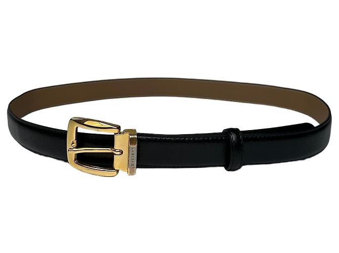 Vintage Givenchy Leather Belt Black 107.5 cm