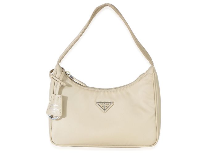 Re-Edition Bolsa Mini Reedição 2000 em Re-Nylon Bege da Prada