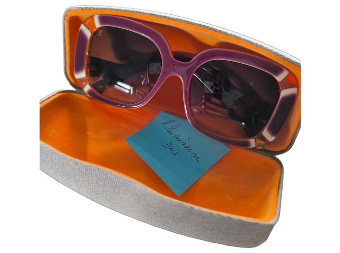 Louis Vuitton La Mienne Gafas de Sol Moradas Castaño Blanco Púrpura