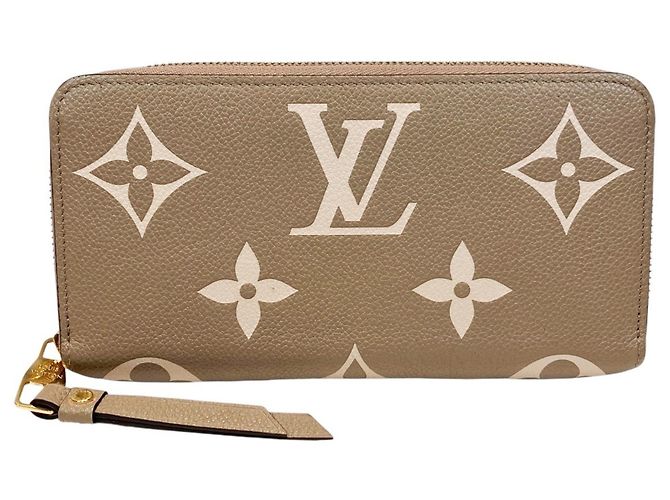 Louis Vuitton Zippy Wallet Long Monogram Empreinte Leather Grey