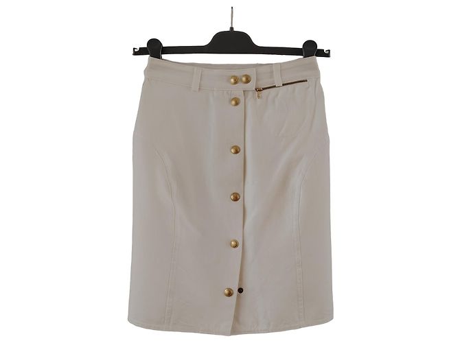 Falda corta de algodón blanca Gucci Blanco
