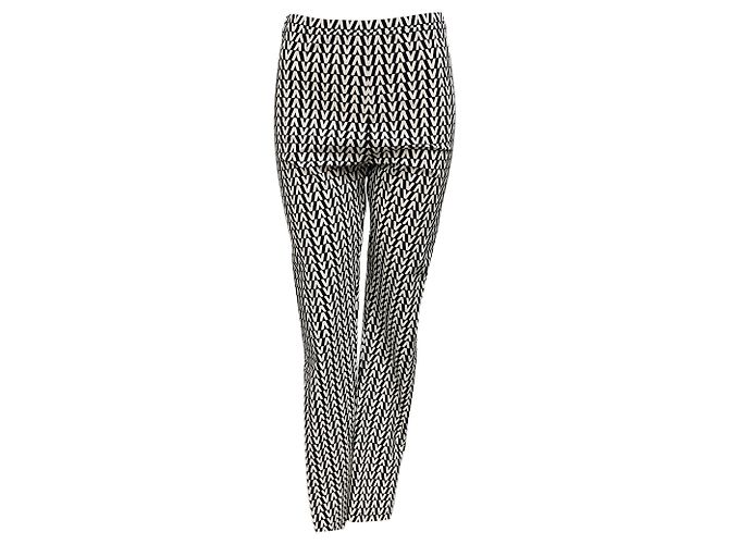 Valentino Garavani Leggings Valentino Negro / Blanco con Estampado de Logo Completo
