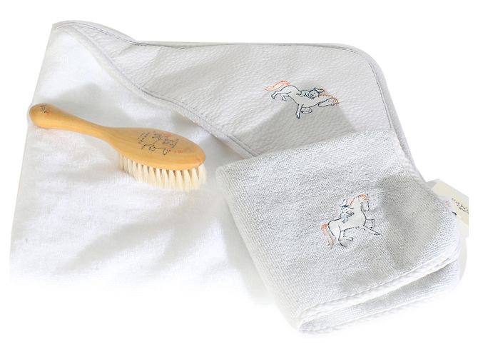 Hermès Gris Perle Cabriole Bath Set 