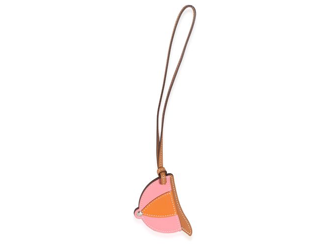 Charm de bolso Paddock Bombe en Swift Sable Rose D'été Abricot Natural Hermès 